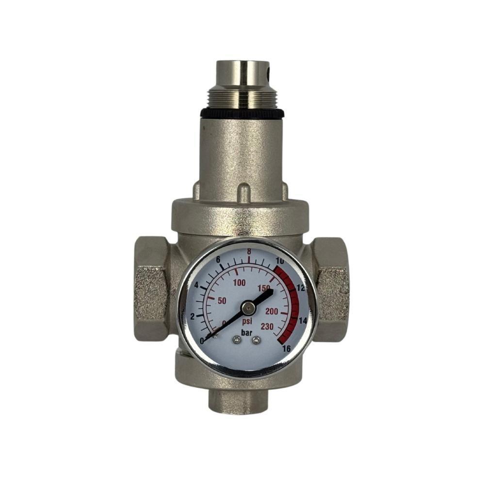 Válvula Redutora De Pressão Com Manômetro 1 Pol - H2alle - 1