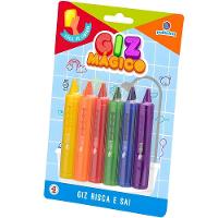 Giz Mágico Risca E Sai - 6 Cores - Polibrinq Unica Giz Mágico Risca E Sai - 6 Cores - Polibrinq - 1