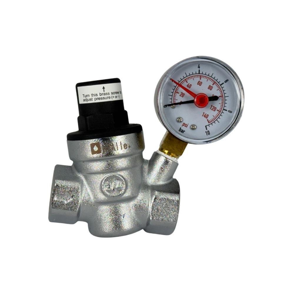 Válvula Redutora De Pressão Com Manômetro 3/4 Pol - H2alle - 1