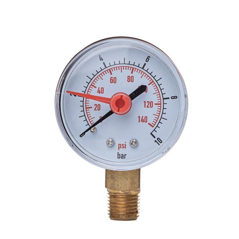 Manômetro Vertical Reto De 1/4" 10 Bar - H2alle - 1