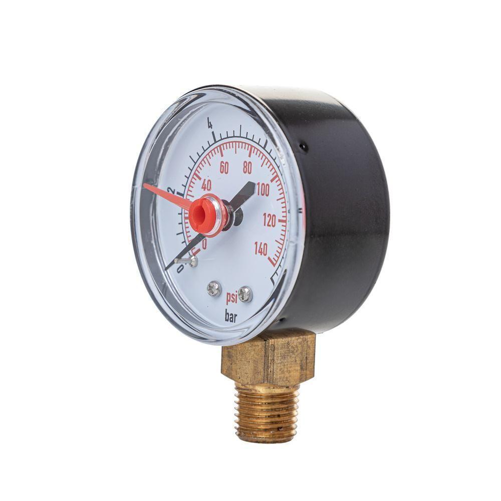 Manômetro Vertical Reto De 1/4" 10 Bar - H2alle - 2