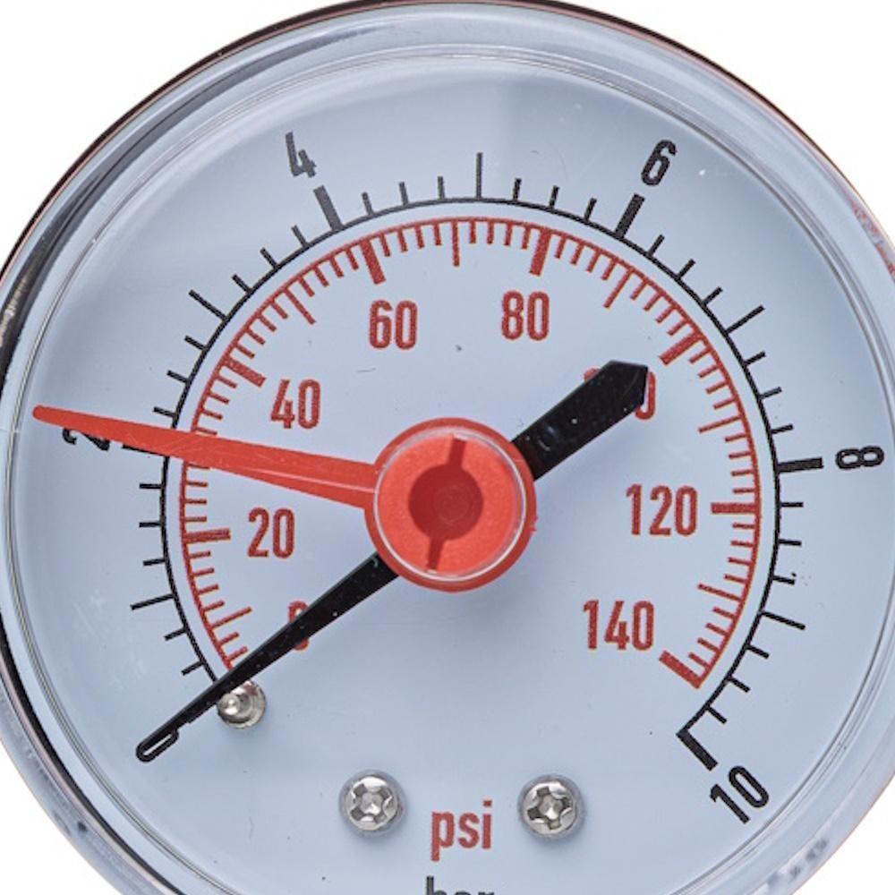 Manômetro Vertical Reto De 1/4" 10 Bar - H2alle - 3