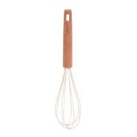 Colher Batedora De Silicone Com Cabo De Madeira Spicy Bege - 1