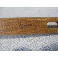 Colher Batedora De Silicone Com Cabo De Madeira Spicy Bege - 6