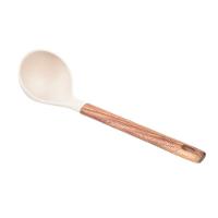 Concha De Silicone Com Cabo Em Acácia Spicy Bege