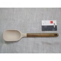 Colher De Arroz De Silicone Com Cabo Em Acácia Spicy Bege