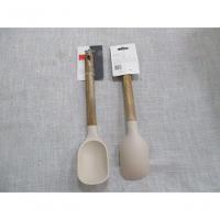 Colher De Arroz De Silicone Com Cabo Em Acácia Spicy Bege - 7