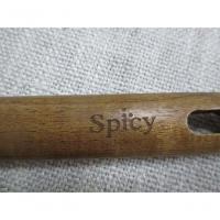 Colher De Arroz De Silicone Com Cabo Em Acácia Spicy Bege - 8