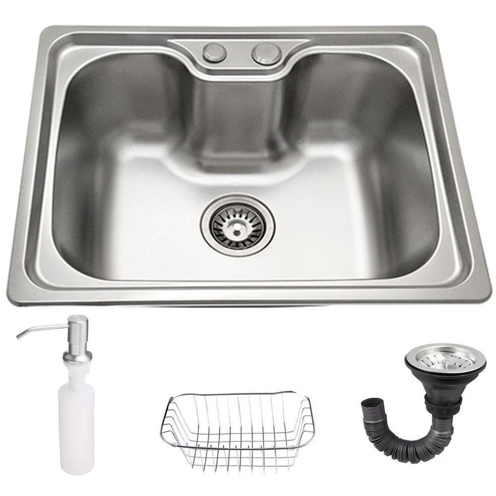 Cuba Cozinha Goumert Luxo Bancada Aço Inox Ralo Sifao Dispenser Escorredor Copa Casa Restaurante Lavanderia - 1