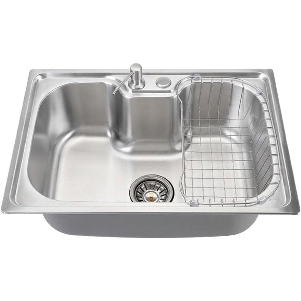 Cuba Cozinha Goumert Luxo Bancada Aço Inox Ralo Sifao Dispenser Escorredor Copa Casa Restaurante Lavanderia - 2