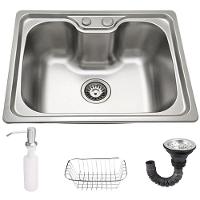 Cuba Cozinha Goumert Luxo Bancada Aço Inox Ralo Sifao Dispenser Escorredor Copa Casa Restaurante Lavanderia - 1