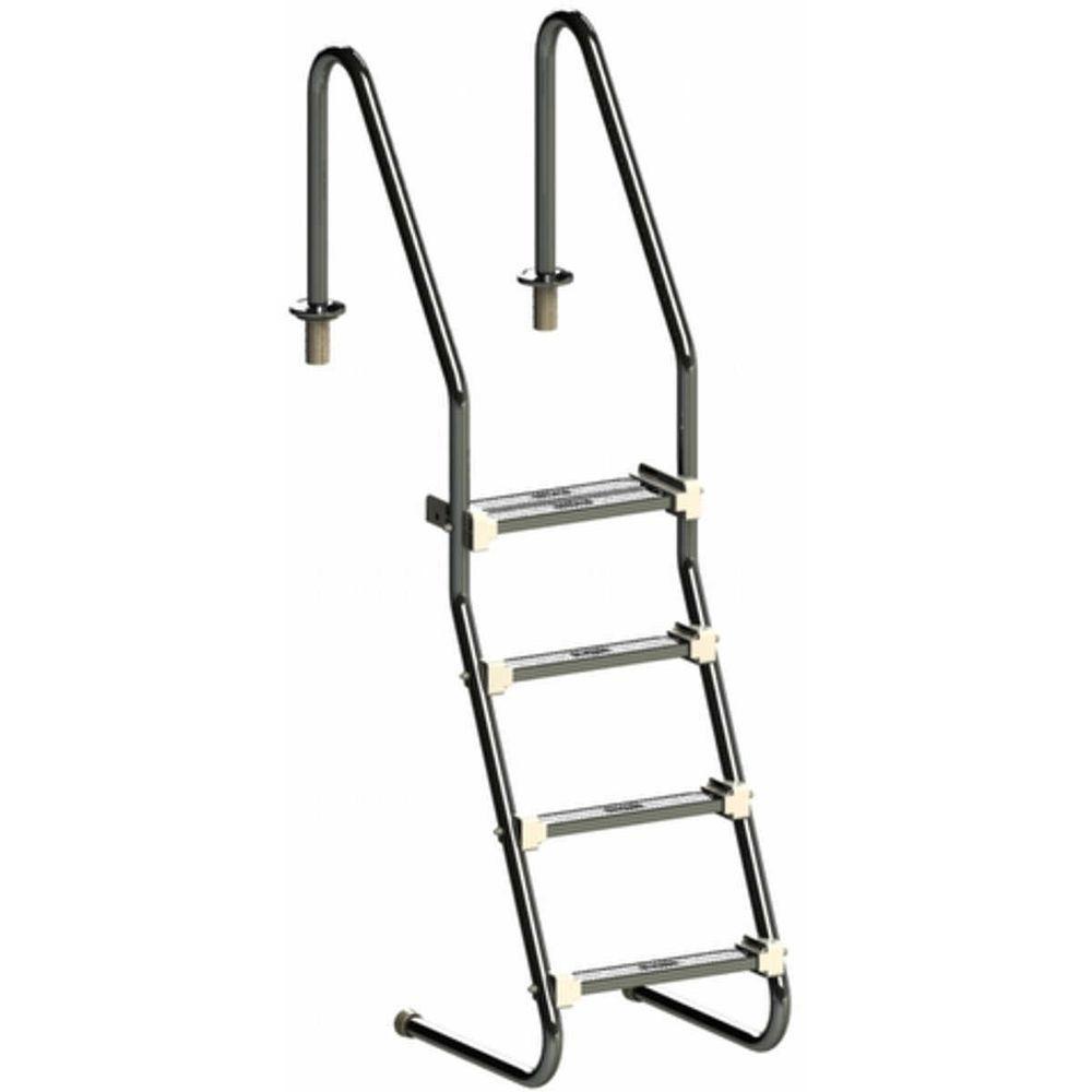 Escada Comfort Home Em Inox Para Piscina 1.1/2 Polegadas Com 4 Degraus Em Inox - Sodramar - 1