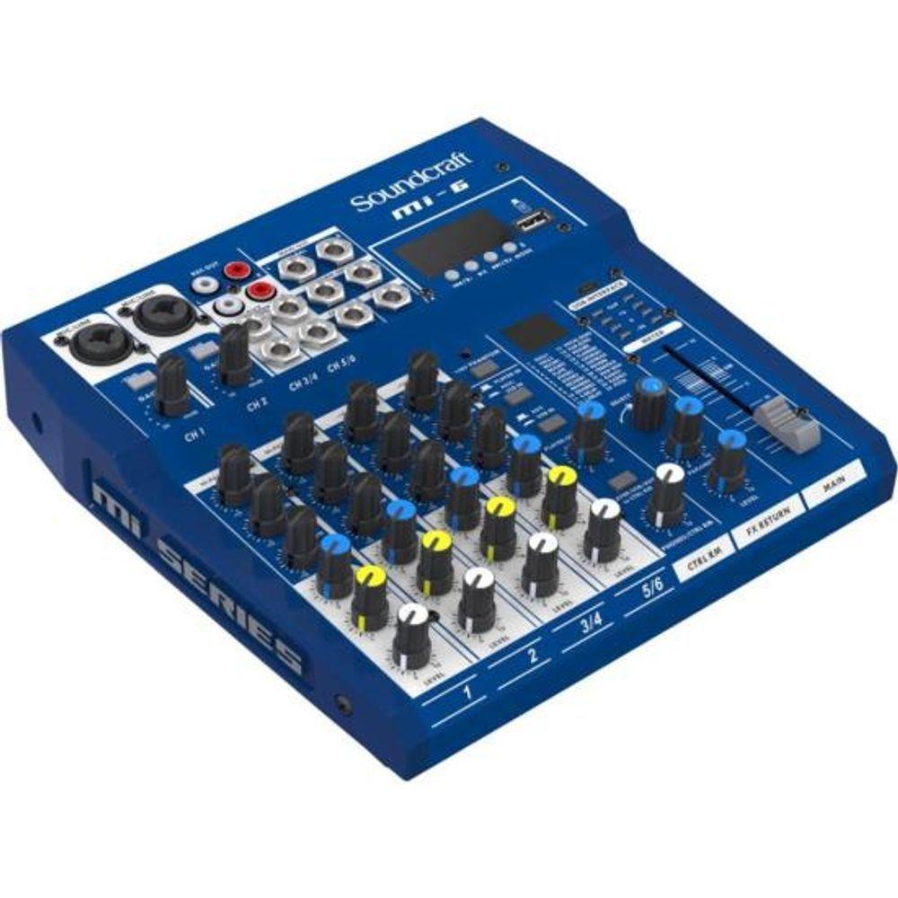 Mesa De Som Soundcraft Mi-6 06 Canais Usb - 2