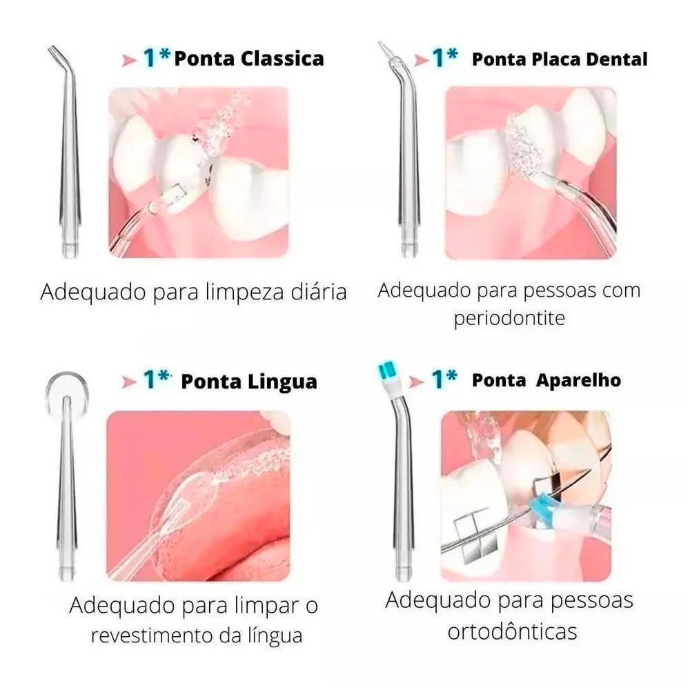 Irrigador Oral Jato D'água Higiene Bucal Sem Fio Verde - 2