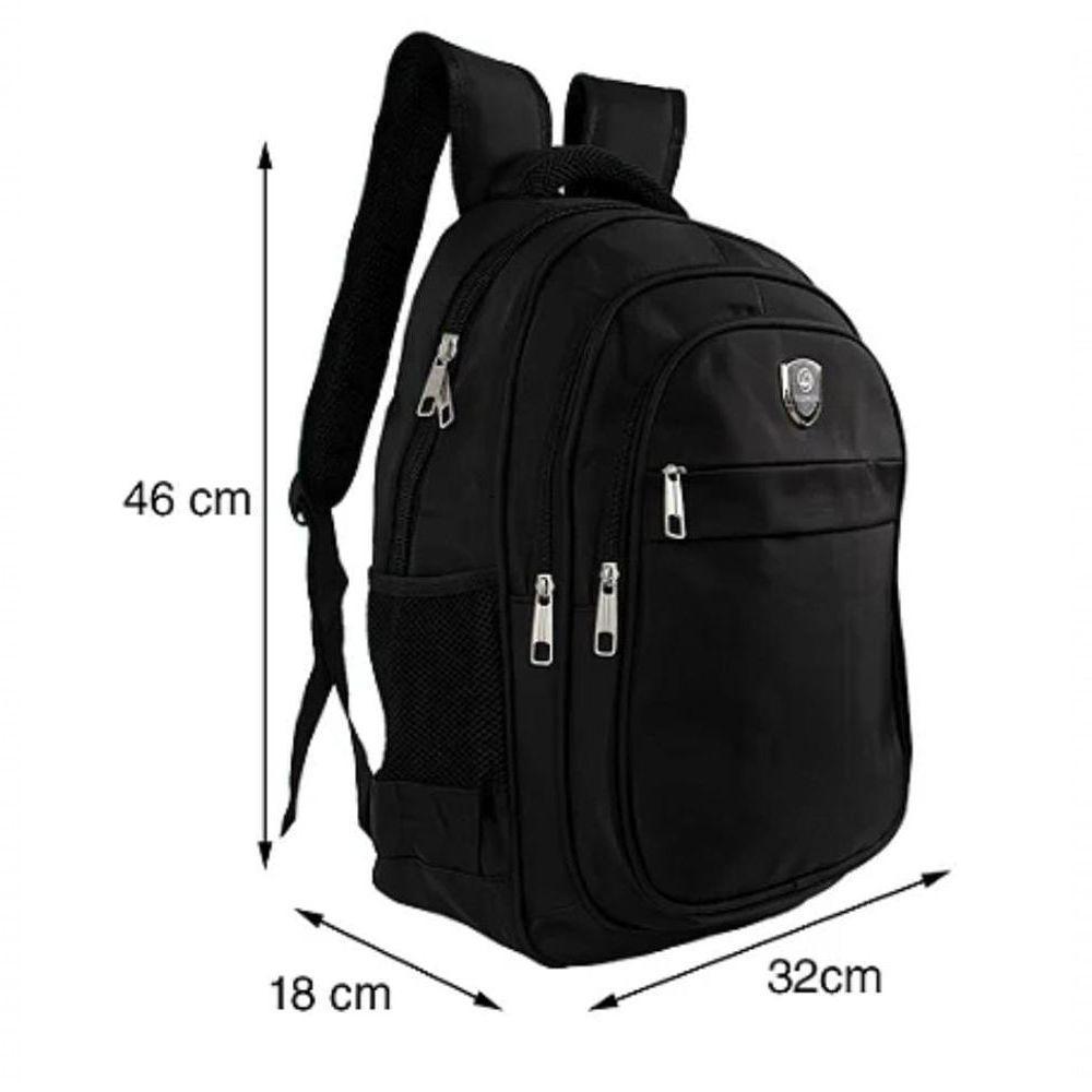 Mochila Bolsa Reforçada Multifuncional Impermeável Motoqueiro Viagens Camping Trilha Escolar Preto - 3