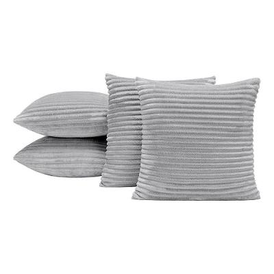 Capas De Almofadas Velvet Bariloche 60x30cm 04 Peças - Cinza
