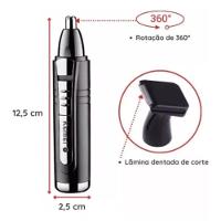 Maquina Recarregável Para Barba Pêlos Nariz Sobrancelha Orelha Costeleta Km-6511 - 3
