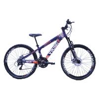 Bicicleta Viking X Tuff 25/30 26 Freio A Disco 21v Cambios Importados Roxo Laranja - 1