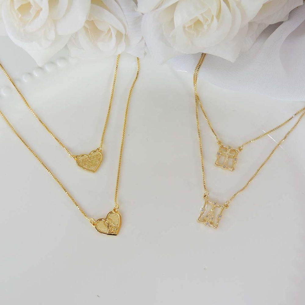 Escapulário Nossa Senhora Aparecida Com Zircônia Banhado Em Ouro 18k - 3