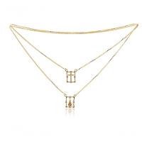 Escapulário Nossa Senhora Aparecida Com Zircônia Banhado Em Ouro 18k - 1