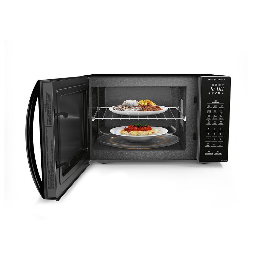 Microondas Panasonic Dupla Refeição 34L Black Glass NN-ST66NBRU 220V - 3