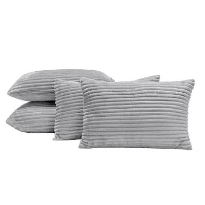 Capas De Almofadas Velvet Bariloche 60x30cm 04 Peças - Cinza