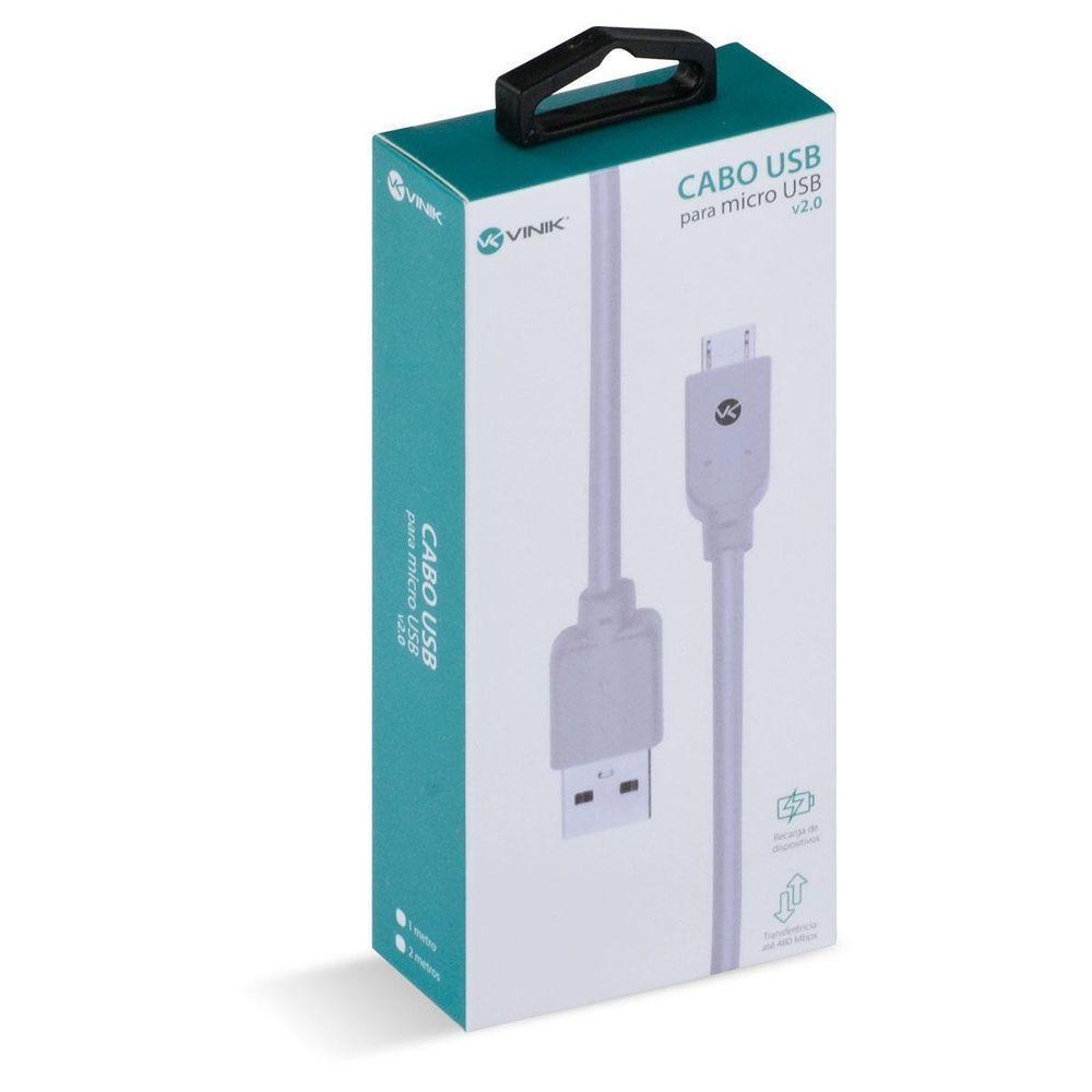 Cabo Usb X Micro Usb A 2.0 2m Branco Musb-2 - 6