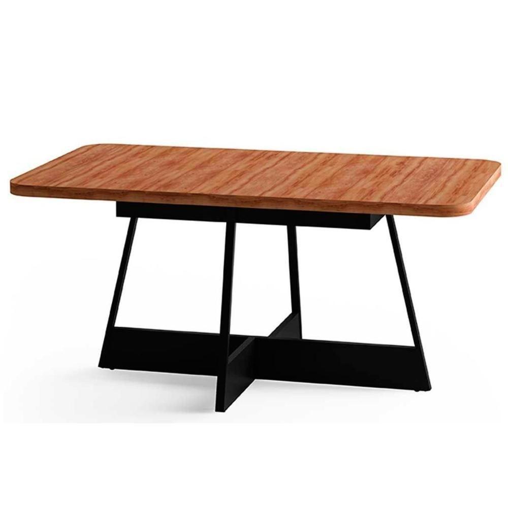 Sala De Jantar Completa átria 1592 Aço C- Tampo Madeirado 160x90cm E 6 Cadeiras Lira Preto-nogal - Preto-grafite - Preto - Carraro - 7