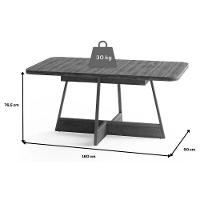 Sala De Jantar Completa átria 1592 Aço C- Tampo Madeirado 160x90cm E 6 Cadeiras Lira Preto-nogal - Preto-grafite - Preto - Carraro - 5