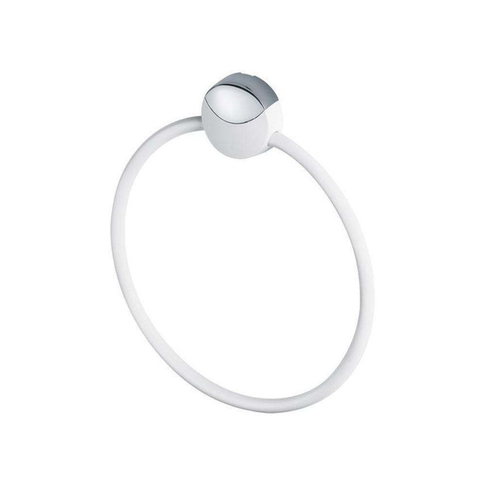 Kit De Acessórios Lavello 5 Peças - Herc Branco Com Cromado - 5