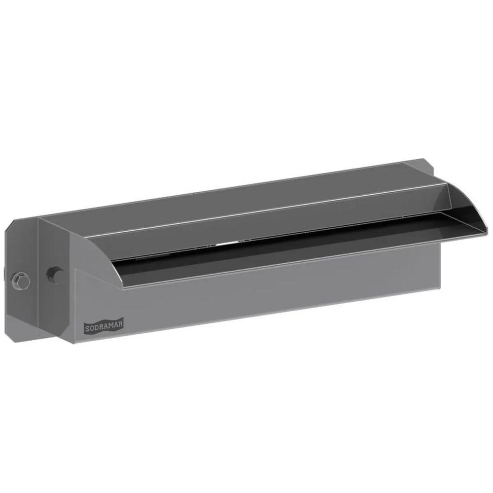 Cascata Pratic Naburi 40cm De Embutir Na Parede Com Acabamento Em Aço Inox 304 Para Piscinas - Sodramar - 1