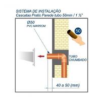Cascata Pratic Naburi 40cm De Embutir Na Parede Com Acabamento Em Aço Inox 304 Para Piscinas - Sodramar - 2