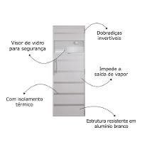 Porta Para Sauna A Vapor De Alumínio Branco 0,70 X 1,99m - Sodramar - 2