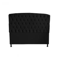 Kit Dubaí Cabeceira De Cama Box Casal E Recamier Baú Solteiro 90 Cm Suede Preto Do Lar Móveis - 2