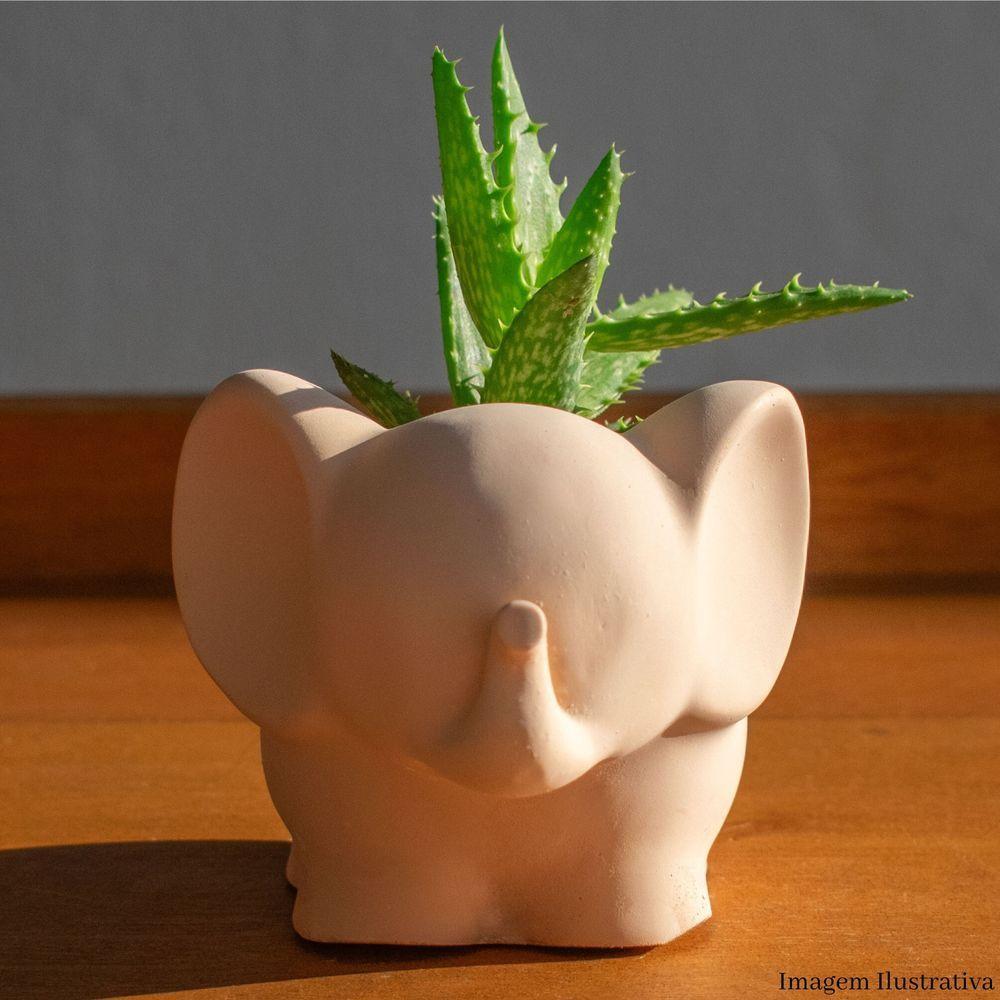 Vaso Decorativo Elefante 12cm Cimento Artesanal Cinza - 3