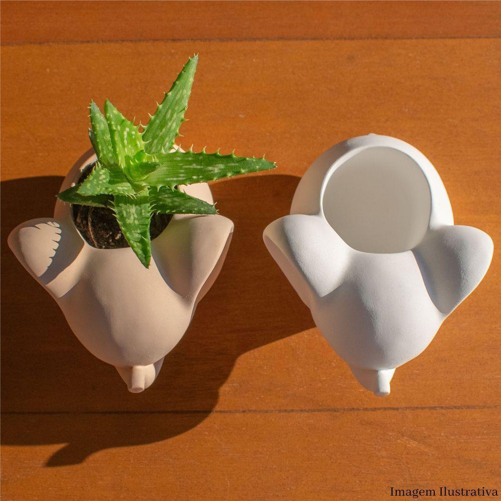 Vaso Decorativo Elefante 12cm Cimento Artesanal Cinza - 8