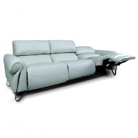 Sofá Reclinável Elétrico De Couro Belarus Aqua - Mempra (3 Módulos) - 3