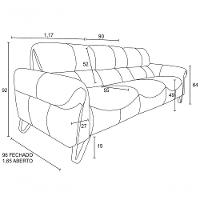 Sofá Reclinável Elétrico De Couro Belarus Aqua - Mempra (3 Módulos) - 5