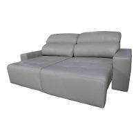 Sofá Retrátil E Reclinável De Couro Atami 2,50 M Grizzy - Mempra Design - 3