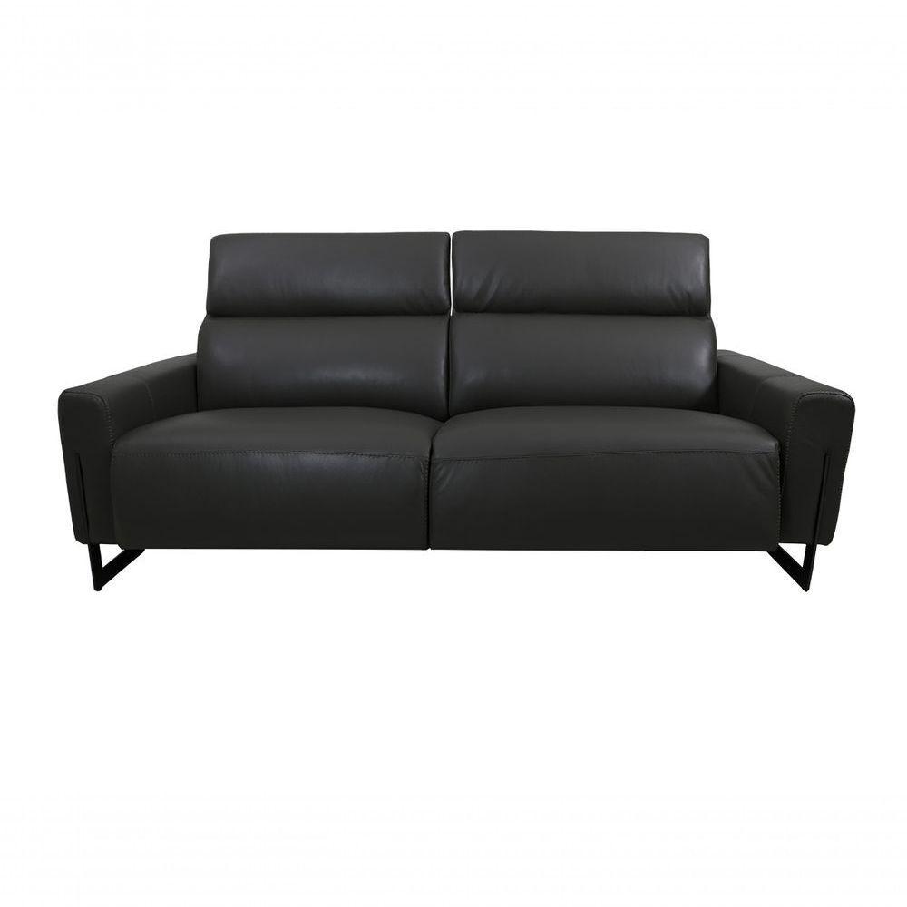 Sofá Reclinável Elétrico De Couro Legend Graphite - Mempra - 1