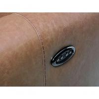 Sofá Reclinável Elétrico De Couro Legend Com Itable E Luminária à Esquerda Soft Brown - Mempra - 6