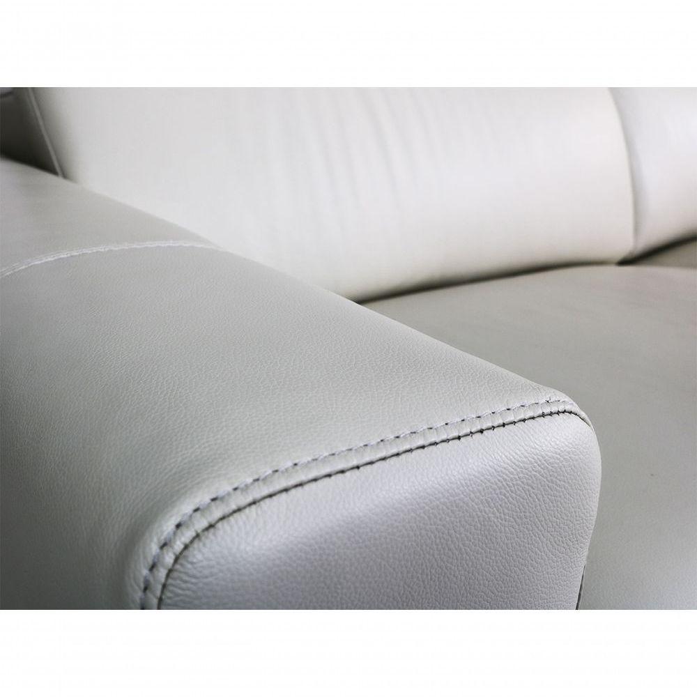 Sofá Reclinável Elétrico De Couro Legend Off White- Mempra (3 Módulos) - 4