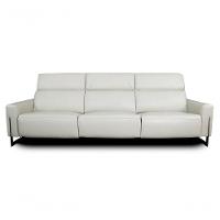 Sofá Reclinável Elétrico De Couro Legend Off White- Mempra (3 Módulos) - 1