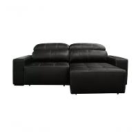 Sofá Retrátil E Reclinável De Couro Atami 2,50 M Preto Pigmentado - Mempra Design - 3