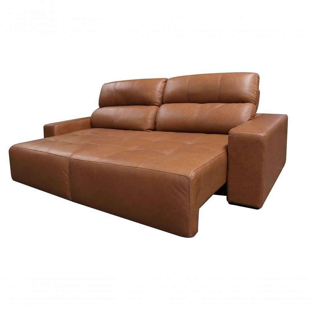 Sofá Retrátil E Reclinável De Couro Atami 2,30 M Ocean - Mempra Design - 4