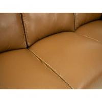 Sofá De Couro Lexus 3 Lugares Brown - Mempra - 2