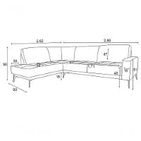 Sofá De Couro Rubi 3 Lugares Com Chaise Esquerda Soft Tabaco - Mempra Design - 5