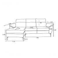 Sofá De Couro Hannover 3 Lugares Com Chaise Esquerda - Soft Gray - 7