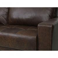 Sofá De Couro Rubi 2 Lugares Com Chaise Esquerda Soft Tabaco - Mempra Design