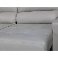 Sofá Retrátil E Reclinável De Couro Atami 2,30 M Grizzy - Mempra Design - 3